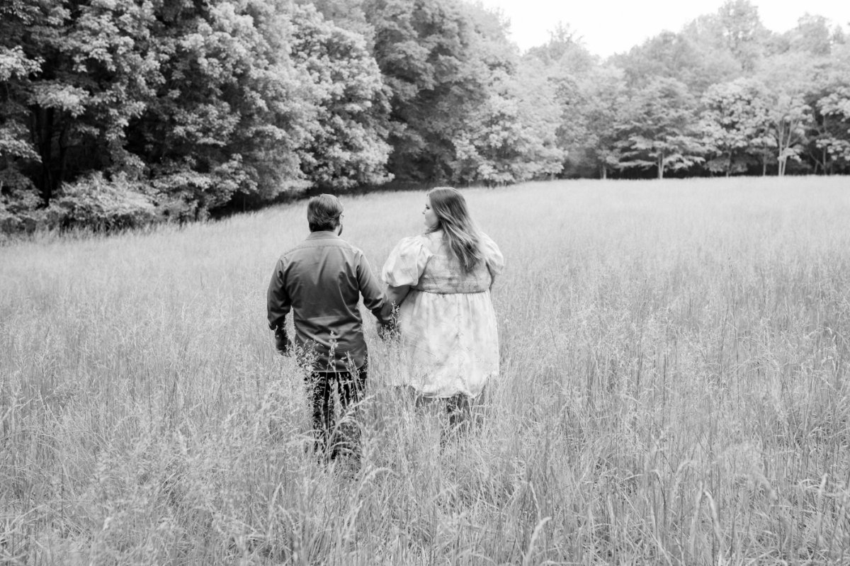 Tyler and Courtney walking away from the camera
